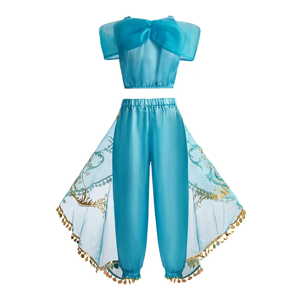 Jasmine-Inspired Princess Costume for Girls | Arabian Dress-Up Set