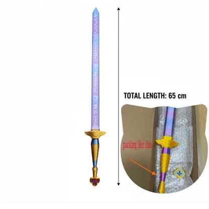 New Rumi Sword With Symbol Prop Purple Long Sword Cosplay 3d Print Telescopic Accessories Women Men Carnival - product image 5