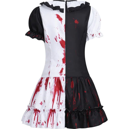 Women's Bloody Clown Halloween Costume Dress