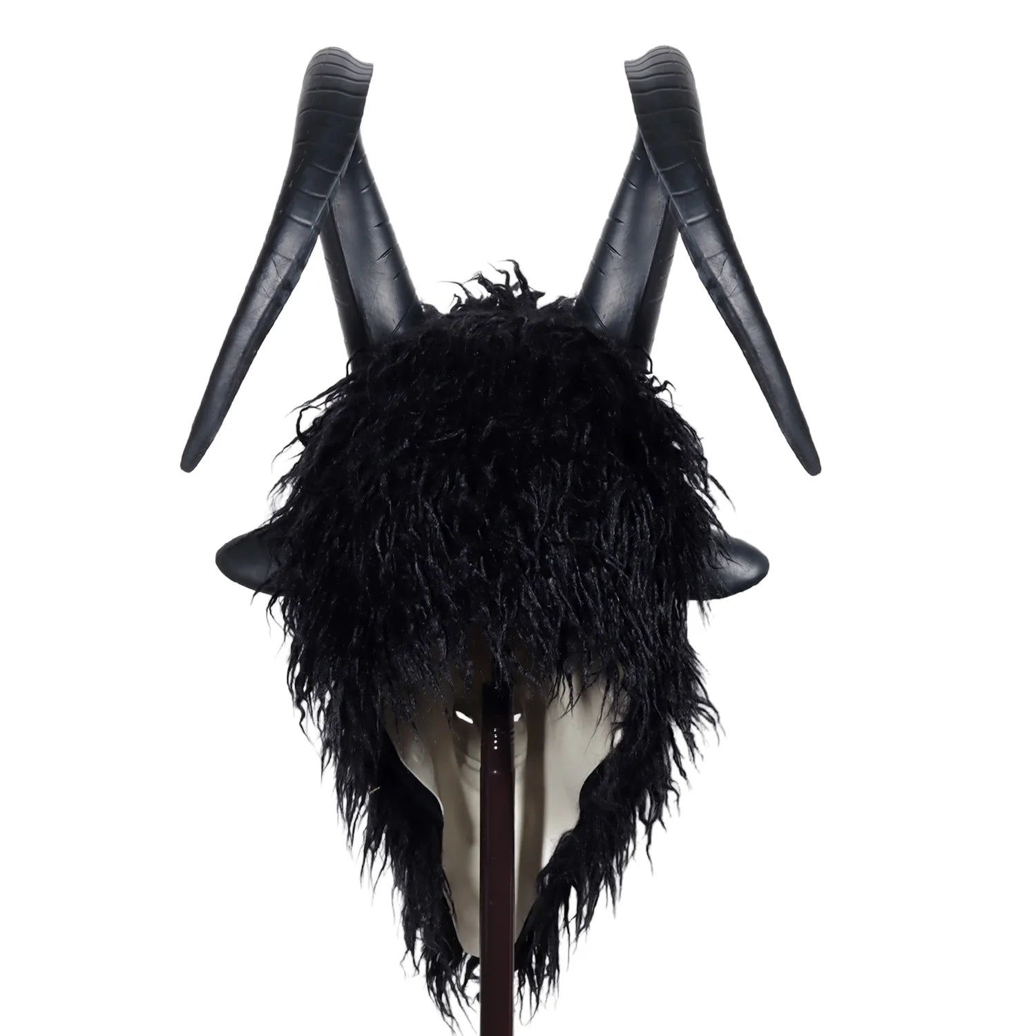 Evil Black Phillip Goat Mask Cosplay Animal Goat With Large Horns Latex HelmetHalloween