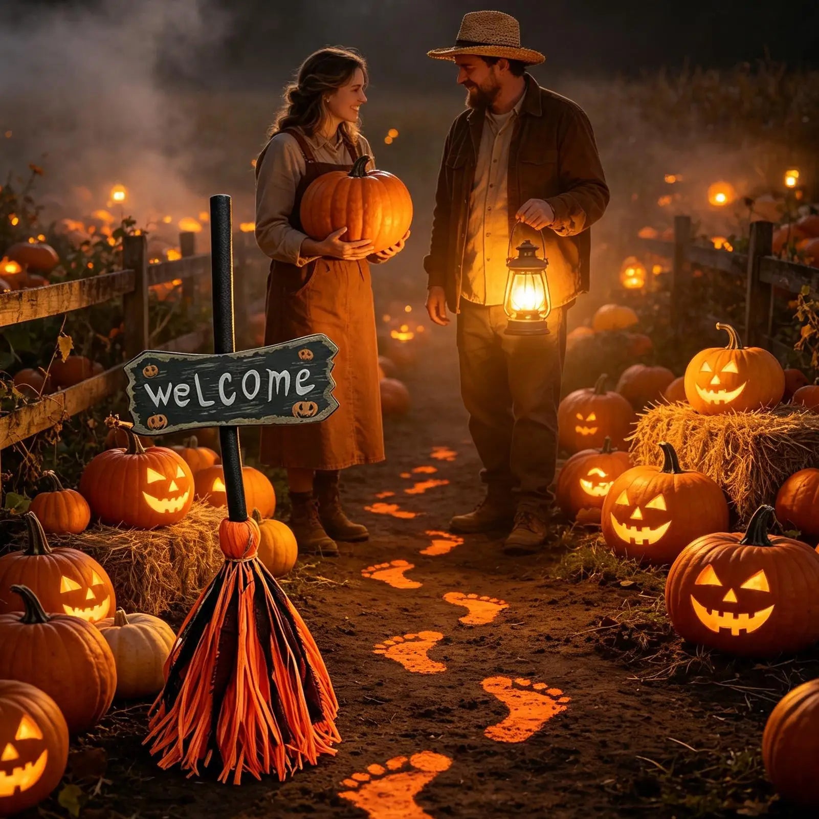Halloween Broom Animated Moving Light Up Spooky Dancing Decor Witches Broom - product image 2