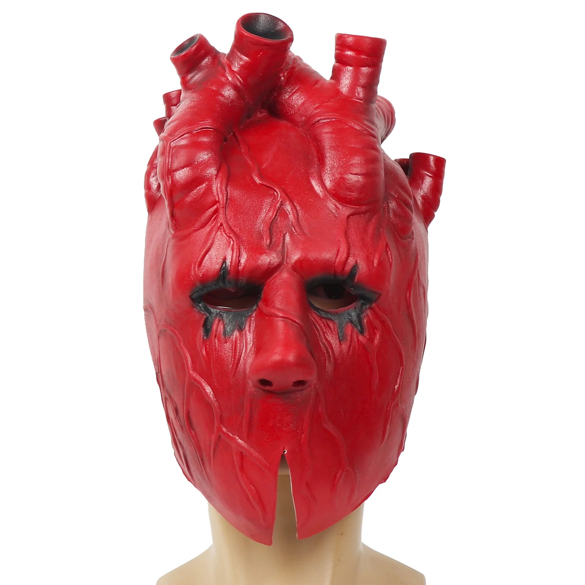Dorohedoro Heart Mask Cosplay Scary Latex Headwear Halloween Masquerade Party Gothic Carnival Costume Pro