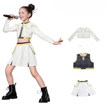 Warrior K Pop Disguise Rumi Costume Zoey Costume Mira Black 3D Printing Group Women - Q2 / 120cm
