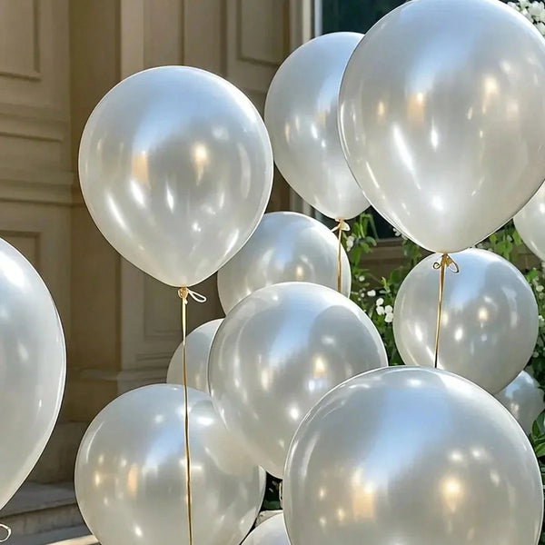 10/30/50pcs Pearl White Balloon Set, Suitable For Birthday, Wedding, Valentine's Day, Thanksgiving, Mother's - product image 1