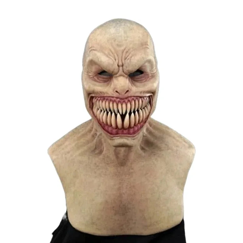 Horror Sharp Teeth Masks Latex Big Mouth Teeth Chompers Costume Creepy Monster Mask - View 5