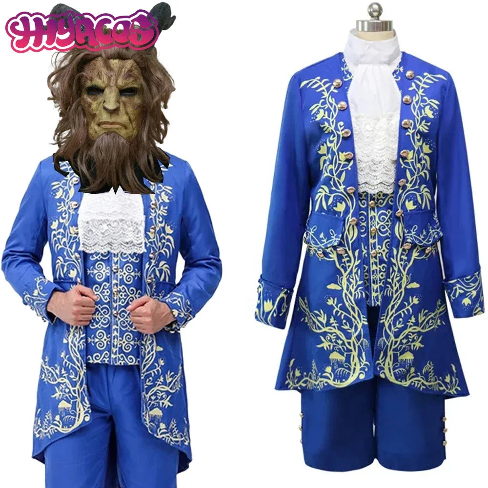 Prince Adam Cospaly Costumes Anime the Beast Costume Cartoon Beauty and Suit Mask - Only Mask / M