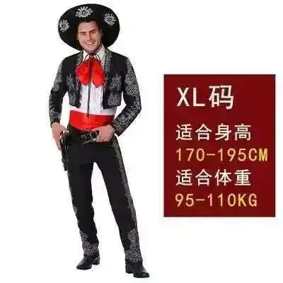Men's Halloween American Western Heroic Character Mexican Ethnic Cospaly Costume - View 8