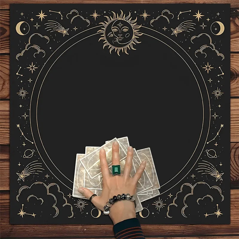 Sun & Moon Celestial Tarot Altar Cloth