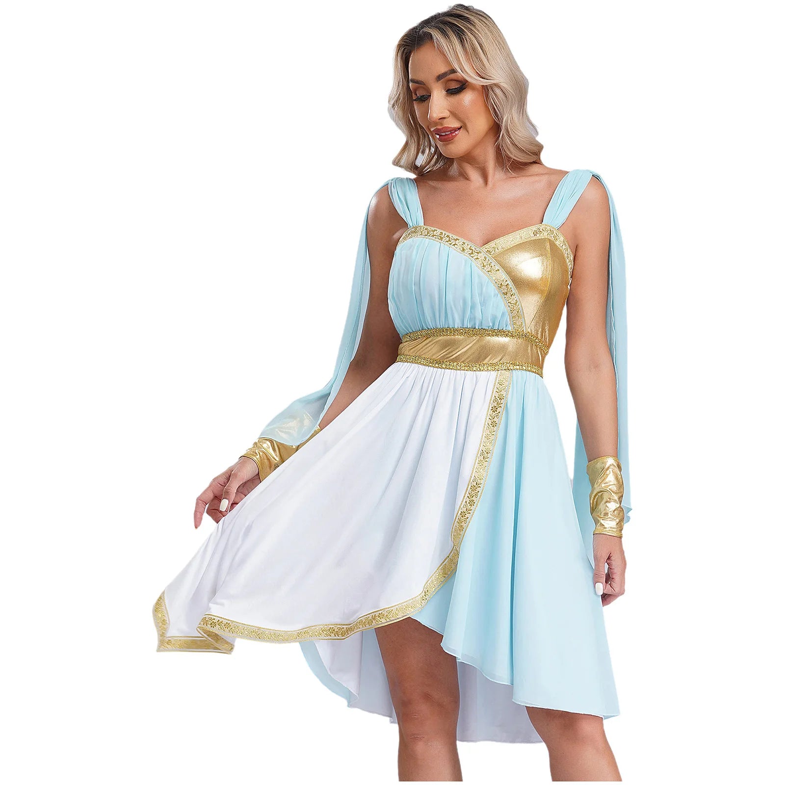 Women's Ancient Greek Athena Goddesses Roman Princess Toga Chiffon Costume