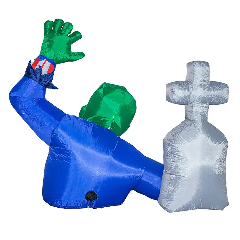1.6M Halloween Inflatable Zombies Crawled Out of The Grave Decoration RIP Tomb Zombie Ghost Outdoor Yard Garden Halloween Decor
