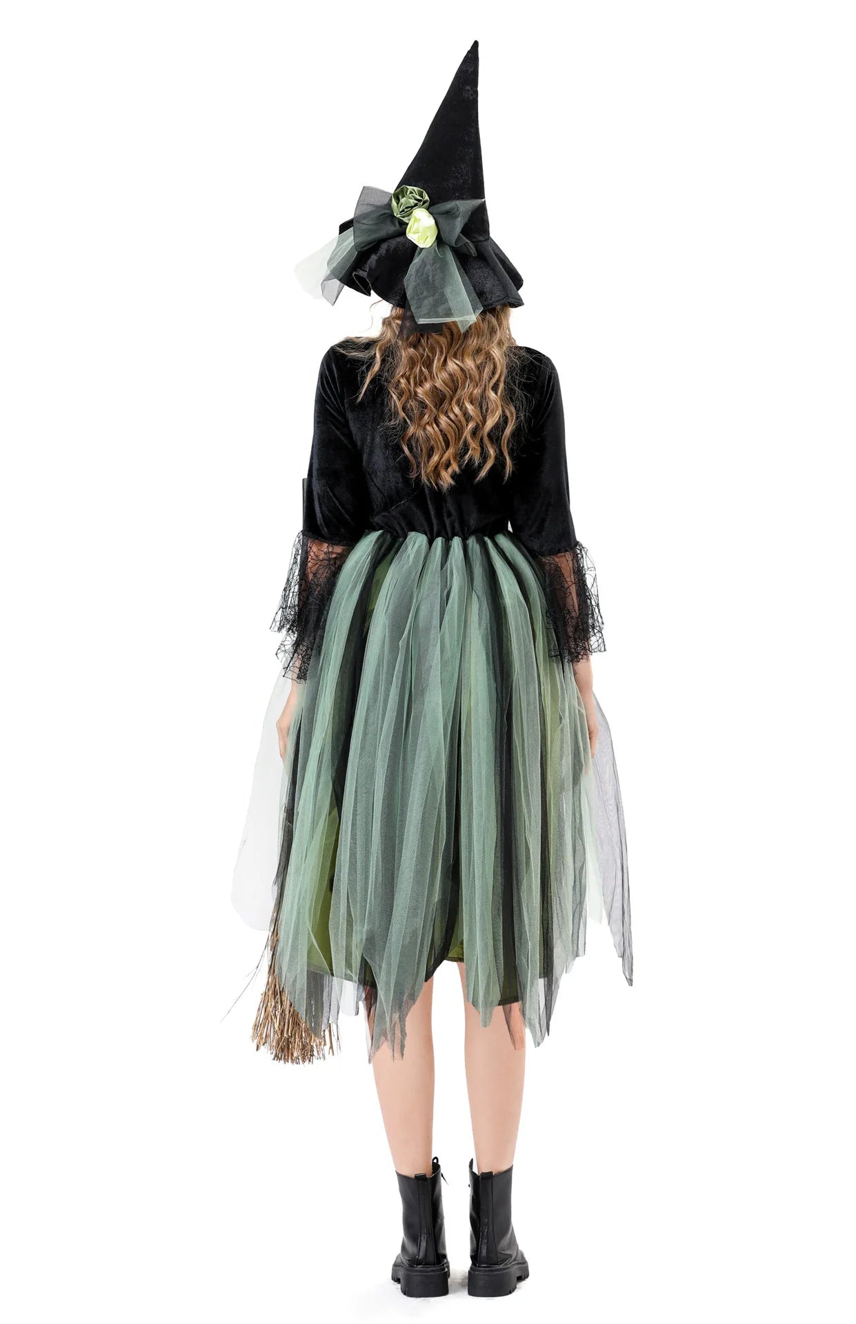 Gothic Dark Witch Outfit For Women Layered Tulle Skirt Halloween Carnival Daily Stage Character Cosplay - product image 3