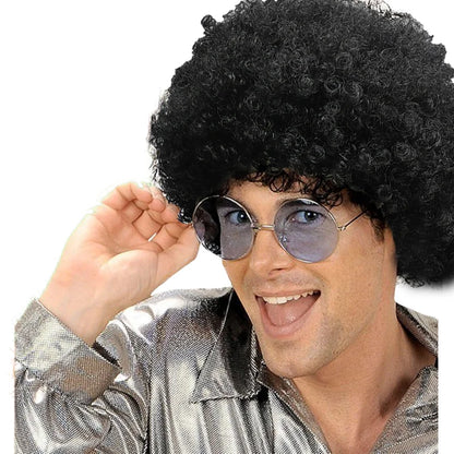 Clown Wig Afro Puff Wigs 80s Costume Anime Halloween Fancy Wigs - Colorful