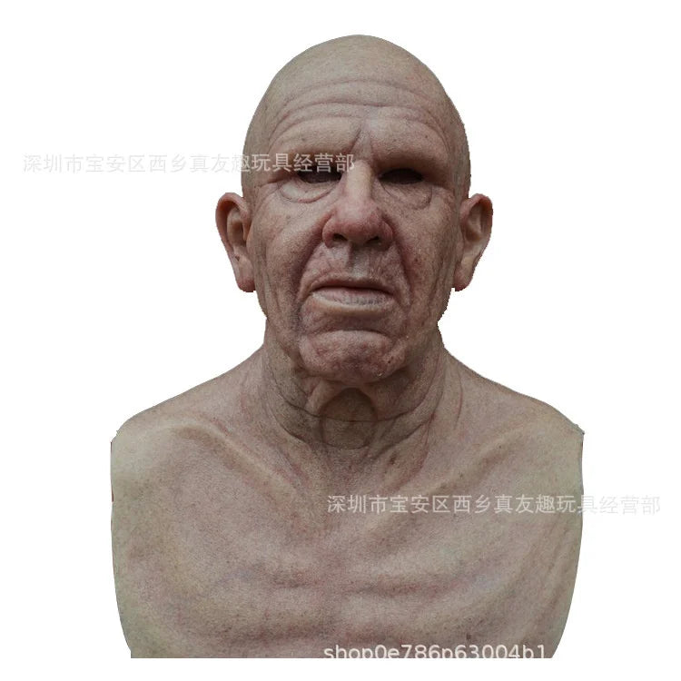 Realistic Elderly Latex Face Old and Women's Halloween Mask - product image 10