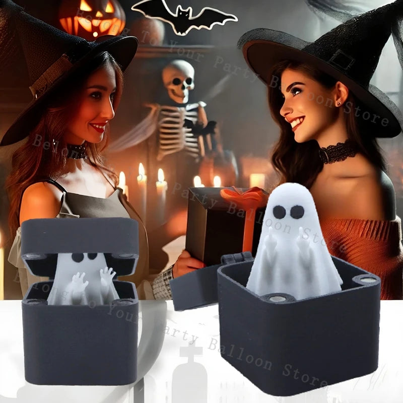 3D Printed Middle Finger Ghost Surprise Box Funny Prank Props Halloween Decor Spooky Pop Up Ghost Gift