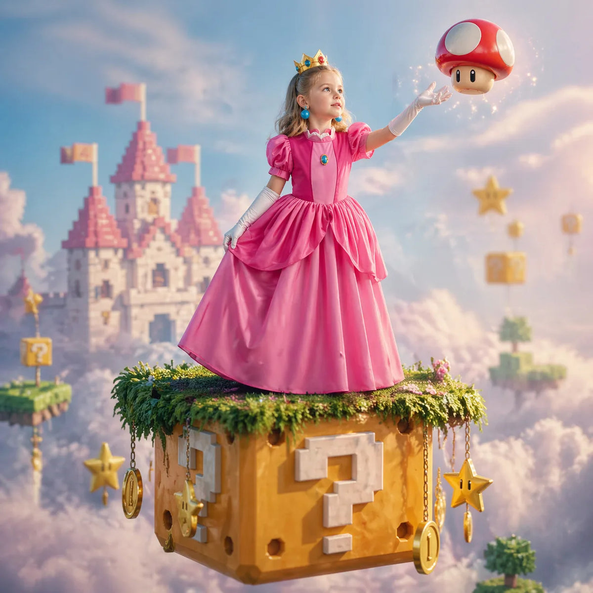 Kids' Pink Video Game Princess Halloween Costume
