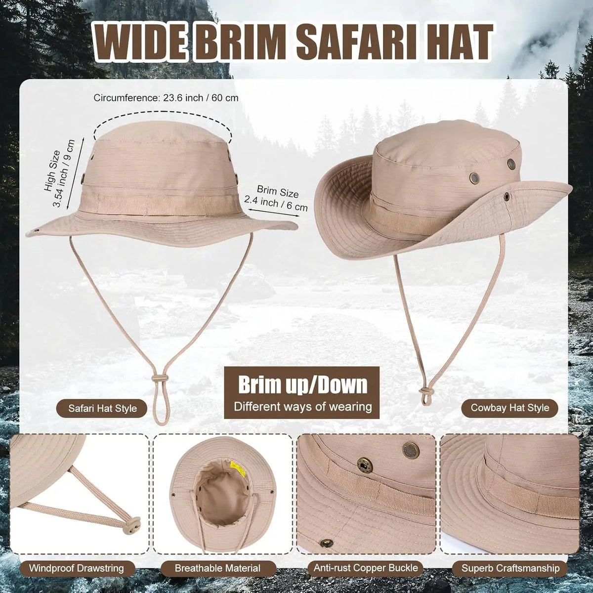 Women's Safari Costume Accessories – Hat, Leopard Scarf & Binoculars