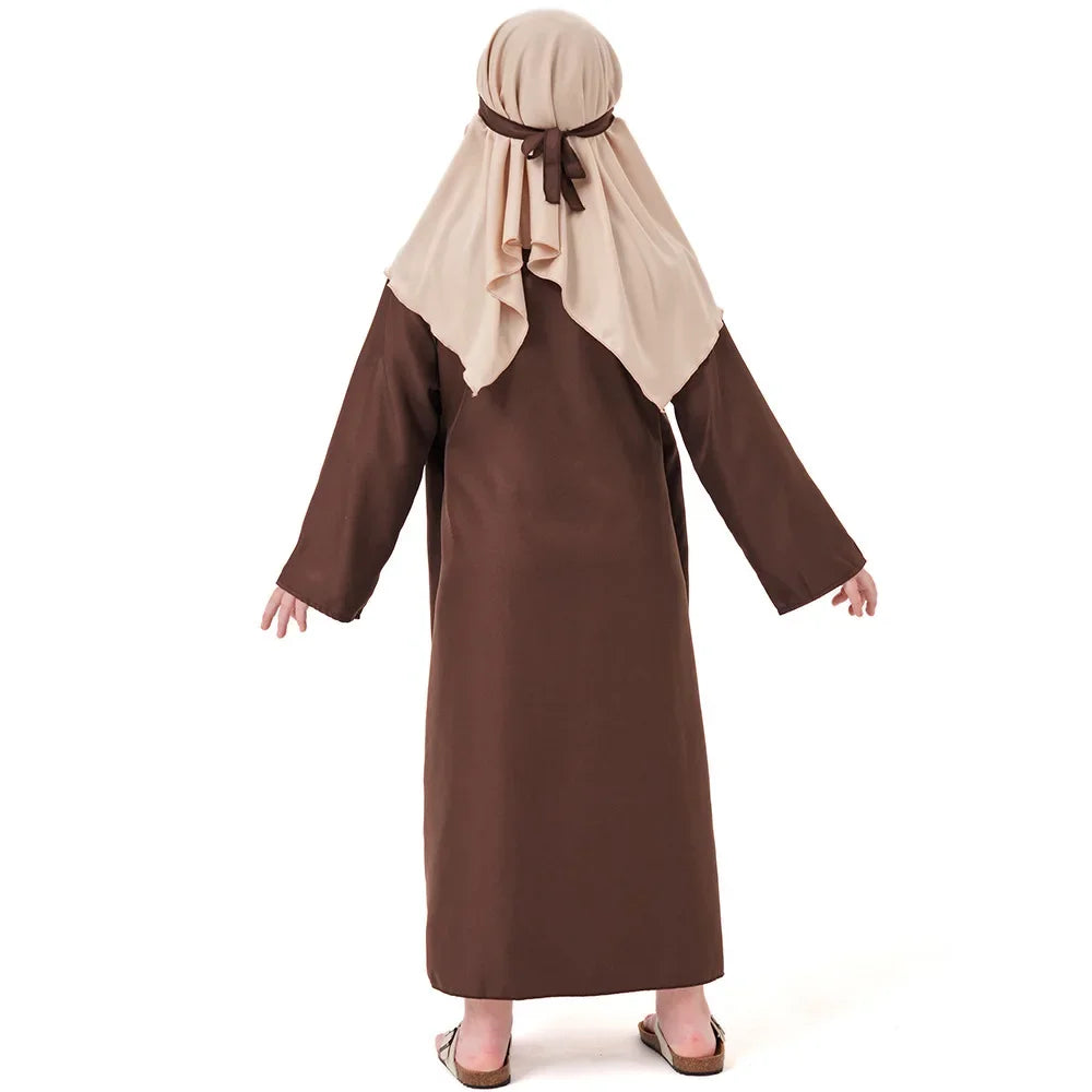 Saint Joseph Costume for Boys | Biblical Nativity Robe & Beard