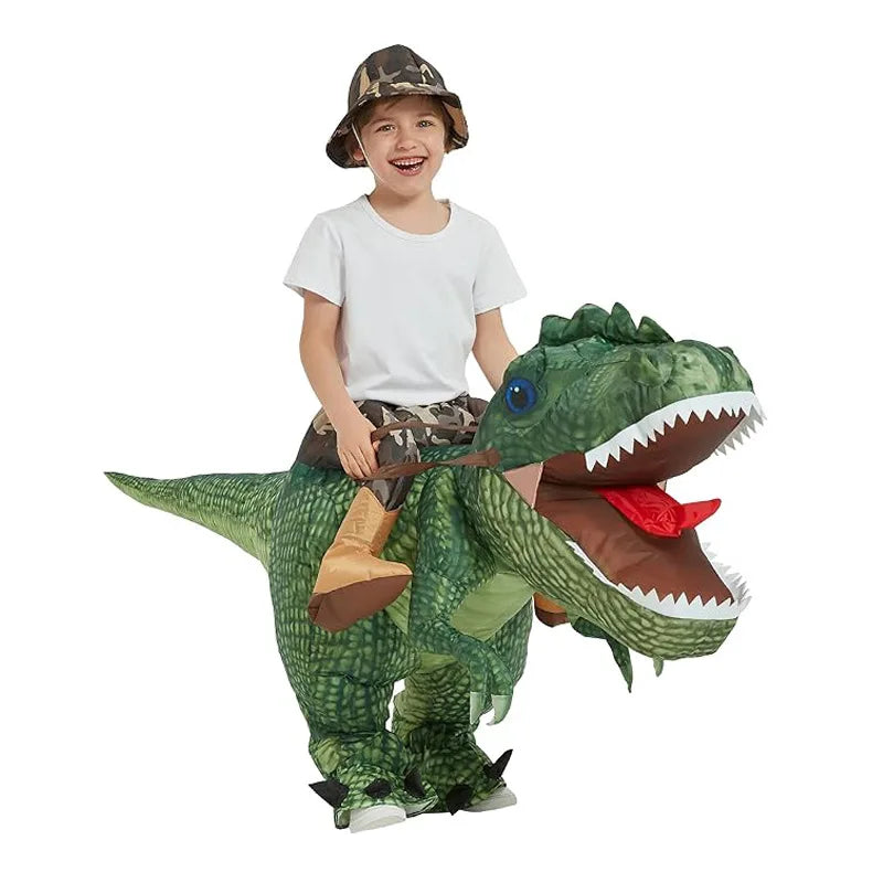 Inflatable Riding T-Rex Costume – Adult & Kids Dinosaur Outfit