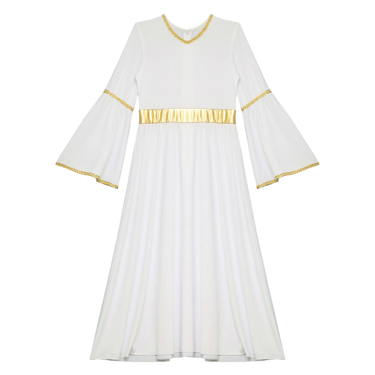 Girls Angel Halloween Costume Dress with Wings