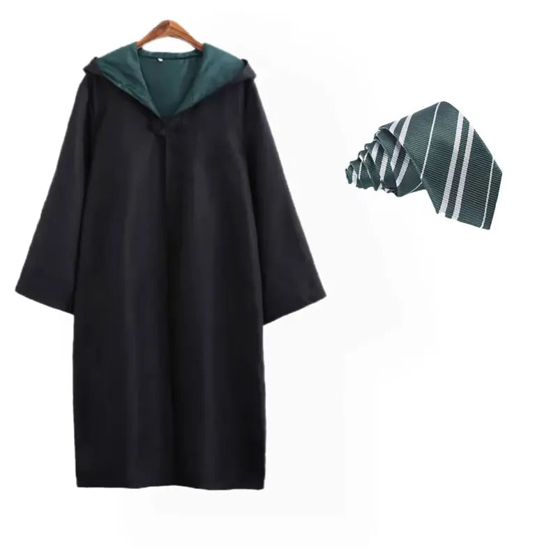Costume Haloween Haliday Costume Magic Robe Cloak with Tie Kids Adult Uniform Outfit - Blue robe only / Adult L