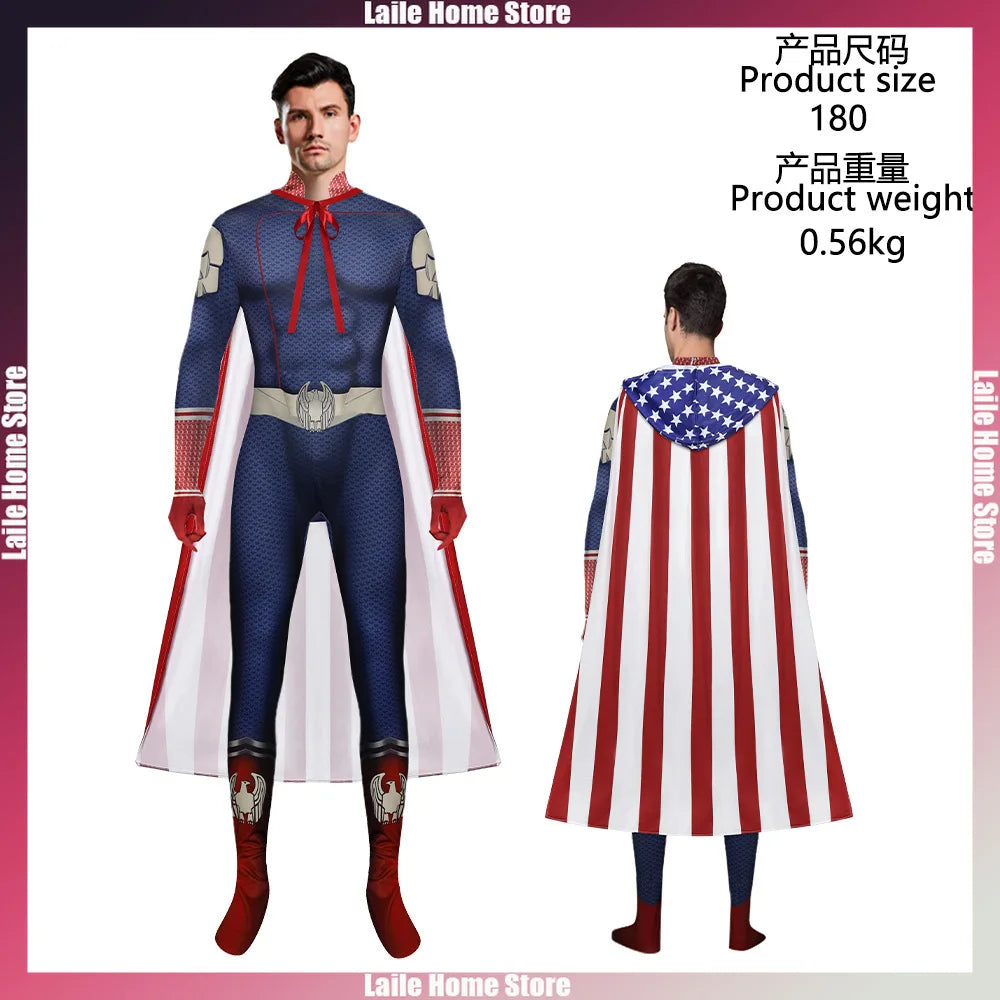 The Boys Cospaly the Homelander Costume Women Men Halloween Costume Antony Starr Superhero - A / S