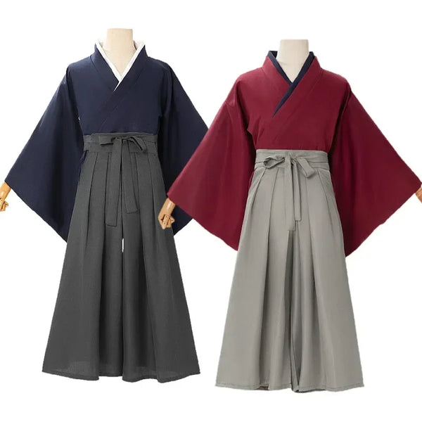 Anime Rurouni Kenshin Costume Adult Men Kimono Halloween Outfit - S / A