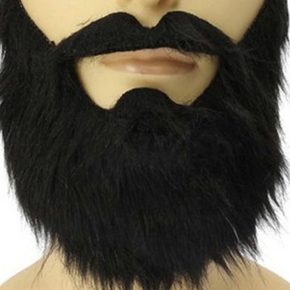 Halloween Fake Beard Funny Fake Mustaches Costume Whiskers Hair Disguise Accessories with Adjustable Elastic - product image 5