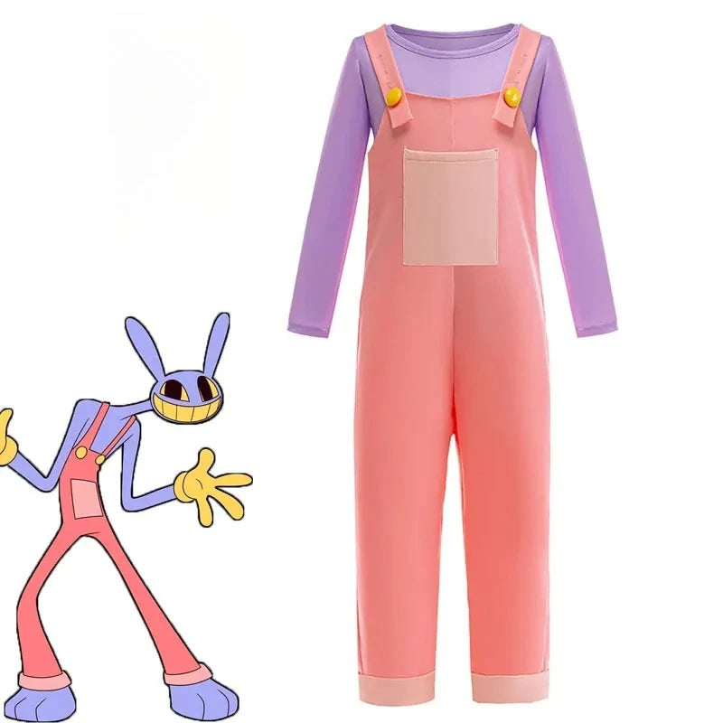 Jax-Inspired Digital Circus Costume for Kids | Two-Piece Outfit