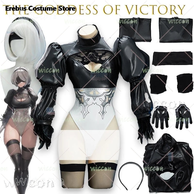Halloween Costumes Women 2B Costume NieR:Automata NIKKE:The Goddess of Victory Suit Outfit - suit / XL