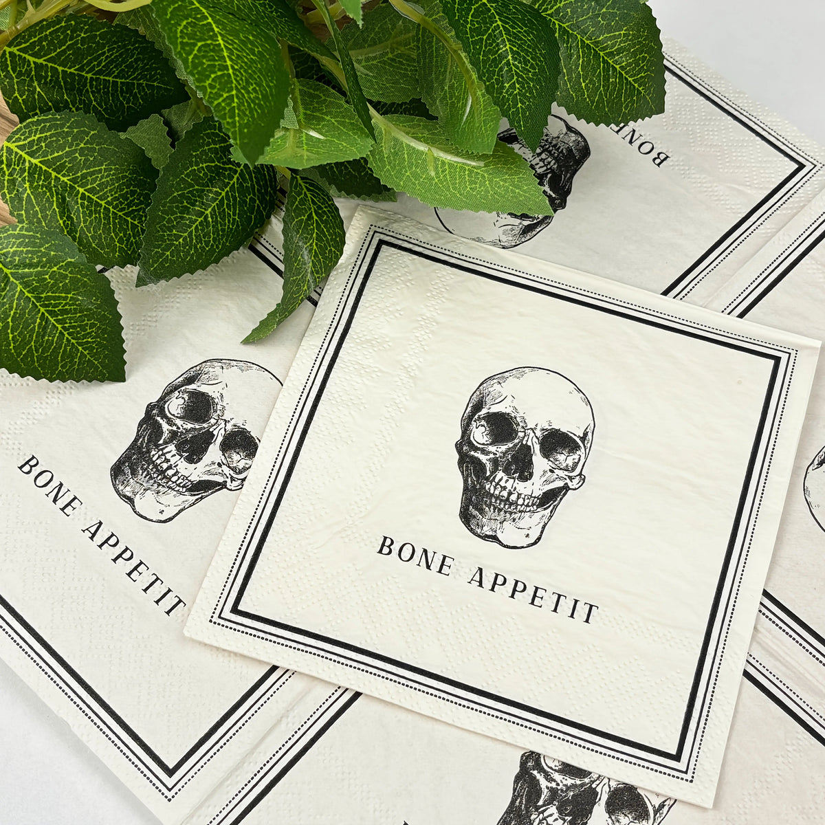 Skull Halloween Paper Napkins - Party Table Decorations