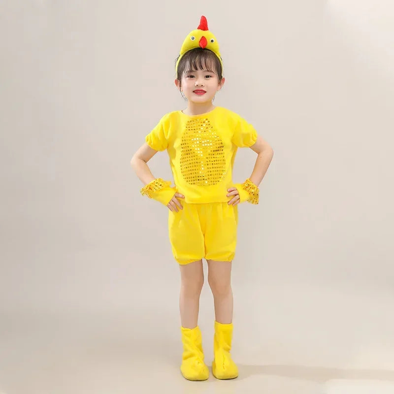 New Children Kids Adult Halloween Duck Chicken Chick Costume Skirt Tutu Yellow Bodysuit Outfit Dance - product image 12