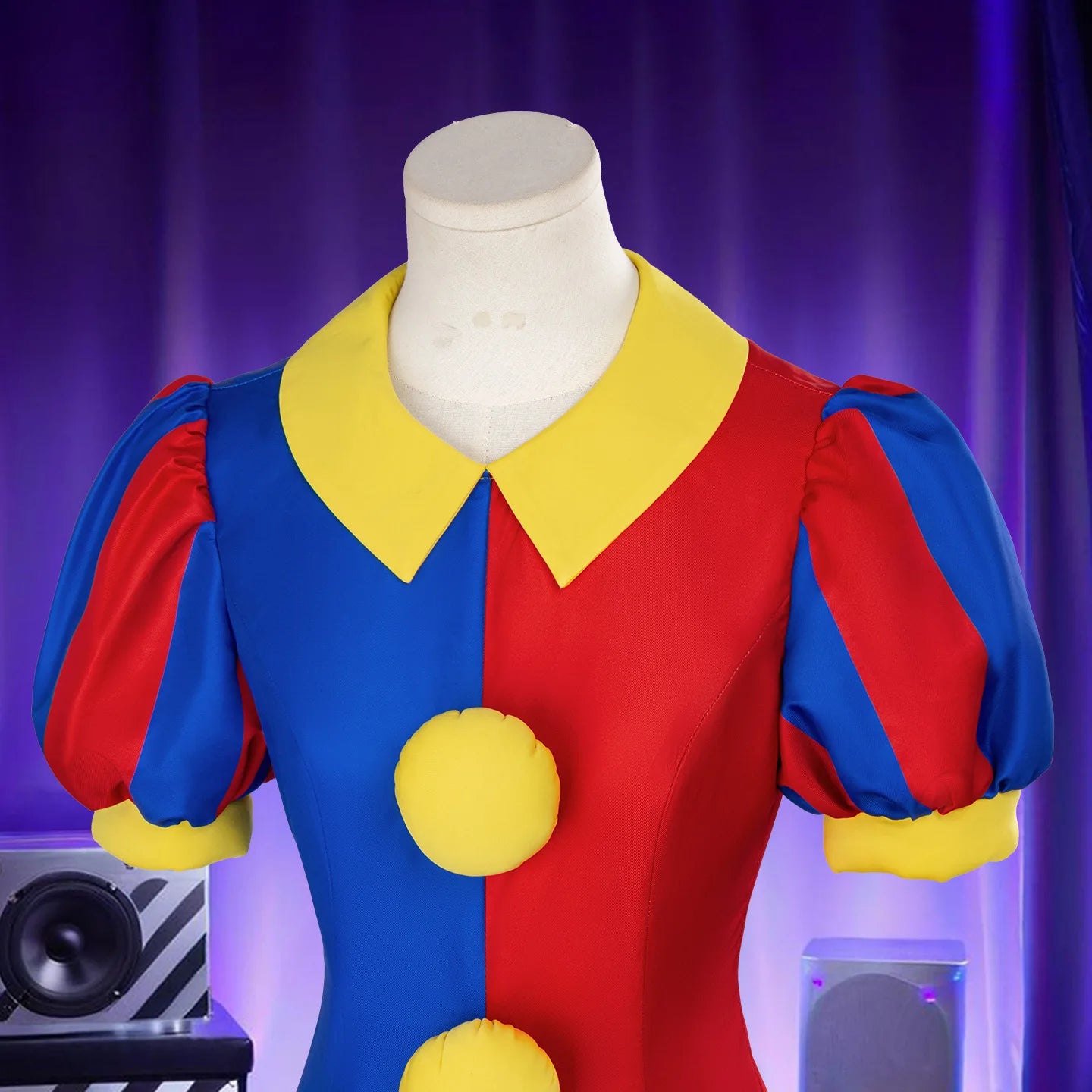 Pomni the Amazing Digital Circus Costume Jumpsuit Clown Costume Halloween Adult Cosplay - 1SET / L