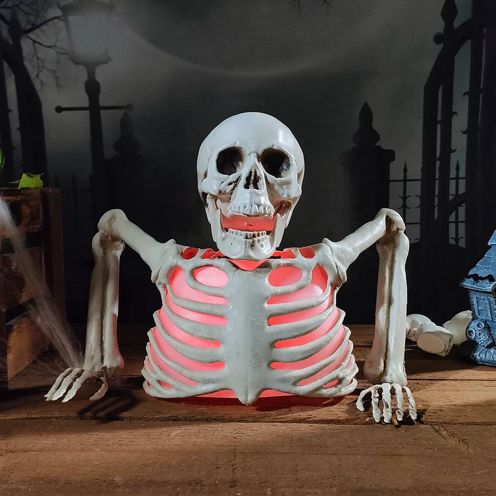 Halloween Decorations Glowing Skull Skeleton Human Head Haunted House Outdoor - product image 4