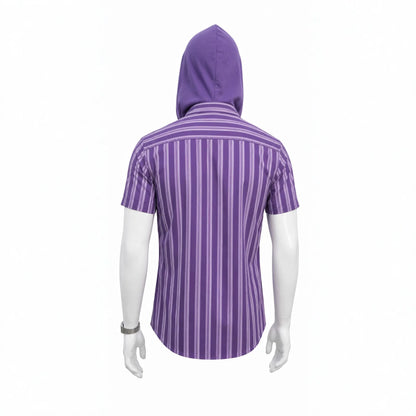He Man Skeletor Cosplay Costume With Mask Hooded Cape Shirt Watch Tie Daily Commuter Workwear Outfit Men Halloween Carnival Cos