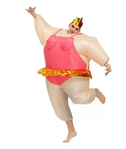 Adult Halloween Costume Handstand Clown Inflatable Costume Blow Up Pig Outfit Dress Ballet - View 21