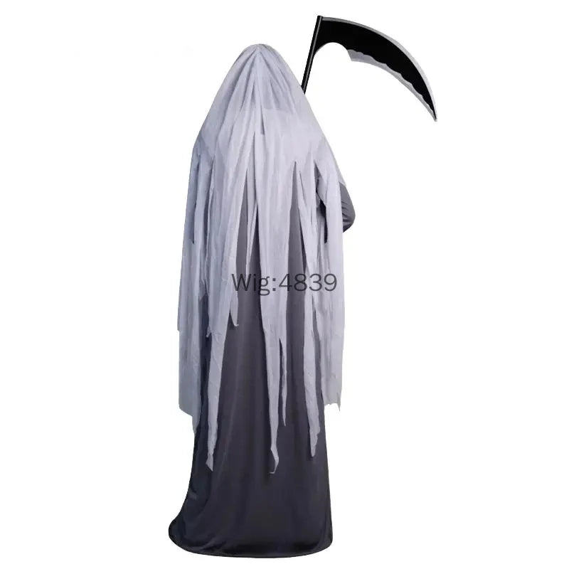 Halloween Grim Reaper Cosplay Costume Holiday Party Outfit No Face Horror Ghost Performance Robe Terrifying - product image 3