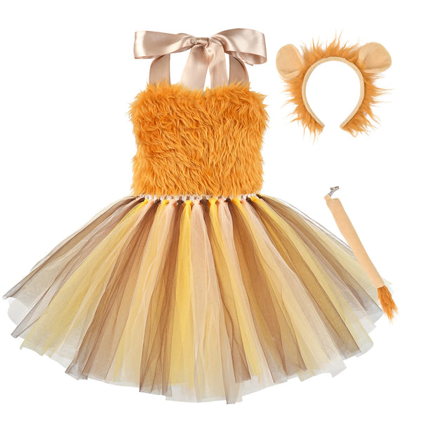 Baby Girls Halloween Animal Costume Kids Lion Costumes for Halloween Print Tutu Dress Birthday Party - product image 1