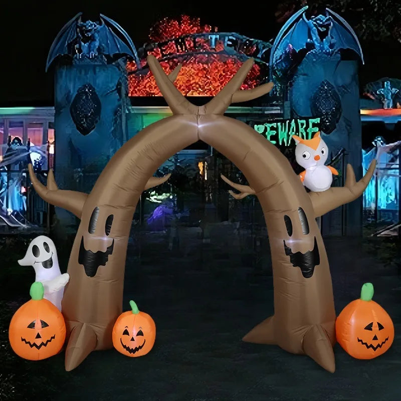 2.4m Halloween Ghost Owl Withered Tree Pumpkin Arch Courtyard LED Luminous - product image 5