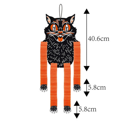Halloween Pumpkin Vampire Sign Hanging Decorations Witch Ghost  Skull Black Cat Ornaments Halloween Party Door Wall Home Decor