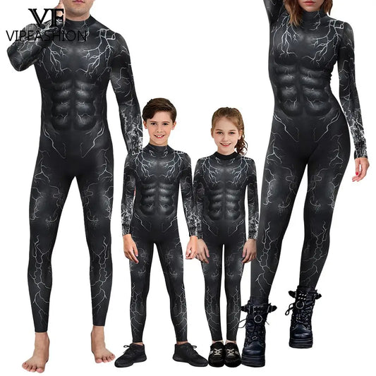 VIP Halloween Superhero Costume Family Matching Suit Adult Boy Girl Costume Jumpsuit Fancy - Superhero / M