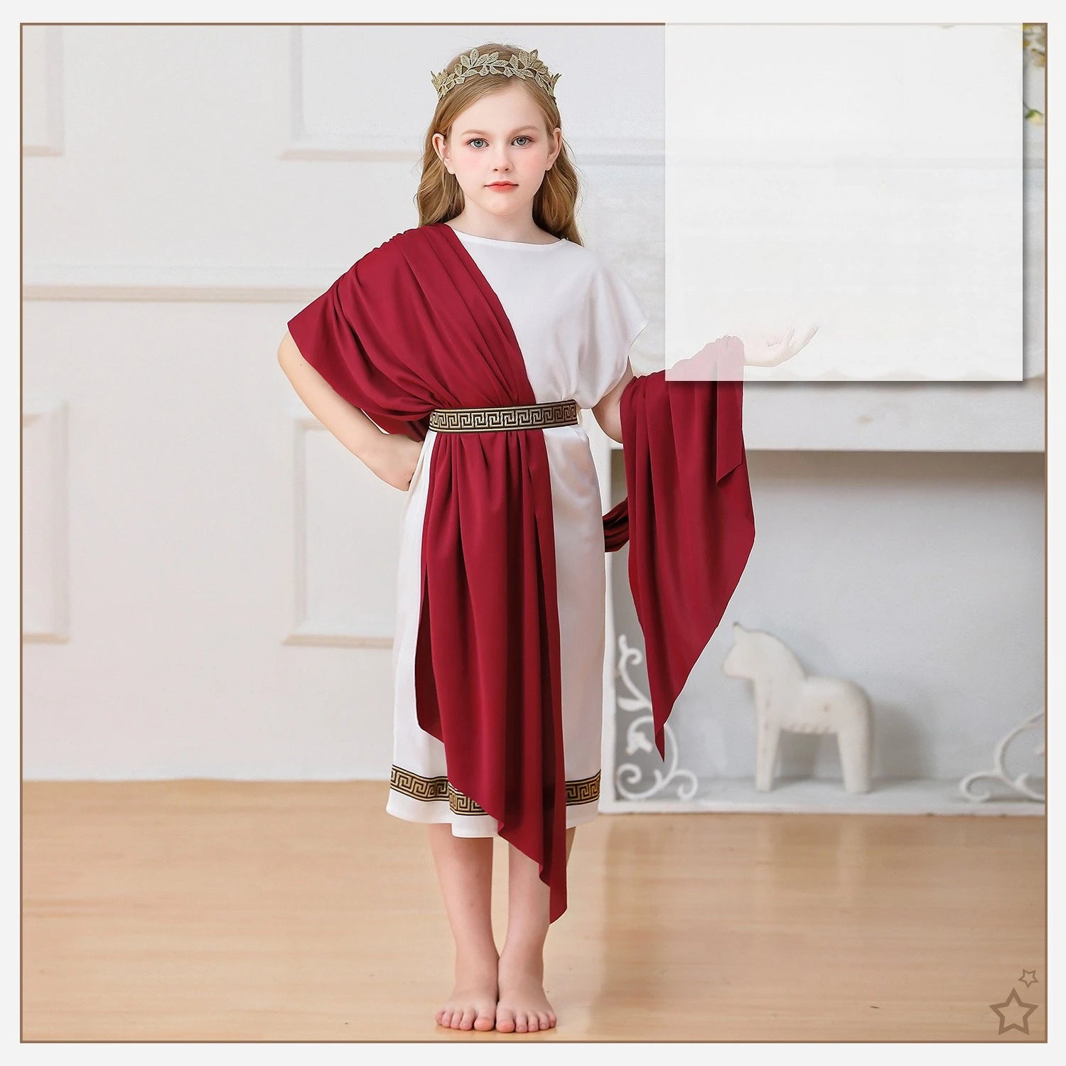 Kids' Greek Mythology Shawl Belt Headwear Suit Costume - alternate view 7
