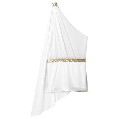 Men's Ancient Greek Mr Toga Costume Outfit Halloween Medieval Knight Warrior Roman - Black / 3XL