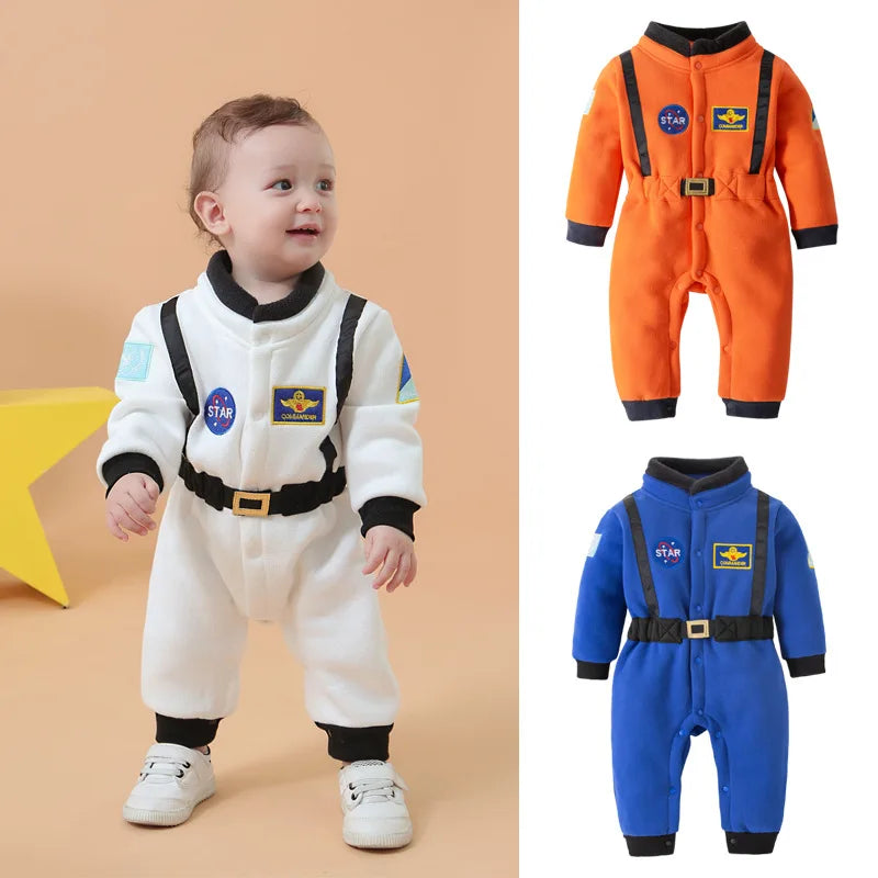 Halloween Costume Cute Astronaut Spacesuit Rompers Toddler Infant Newborn Jumpsuit for - Orange ST Space Suit / 90(12-18 mont