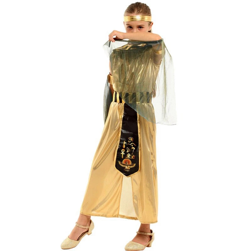 Kids' Egyptian Masquerade Golden Princess Costume - alternate view 4