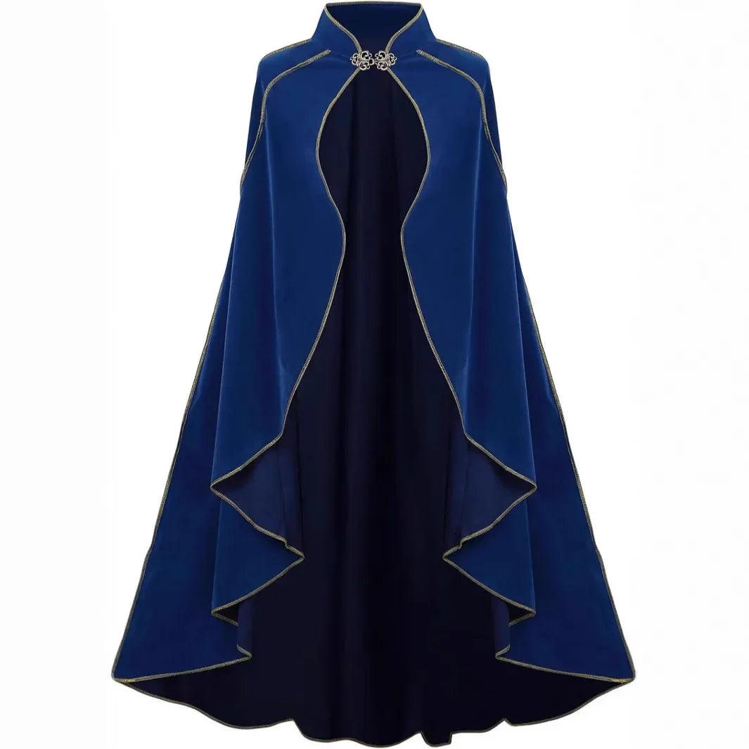 Men's Medieval Cloak Cape Shawl Pirate Robe Lord Retro Costume - alternate view 3