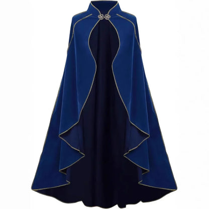 Men's Medieval Cloak Cape Shawl Pirate Robe Lord Retro Costume - alternate view 3