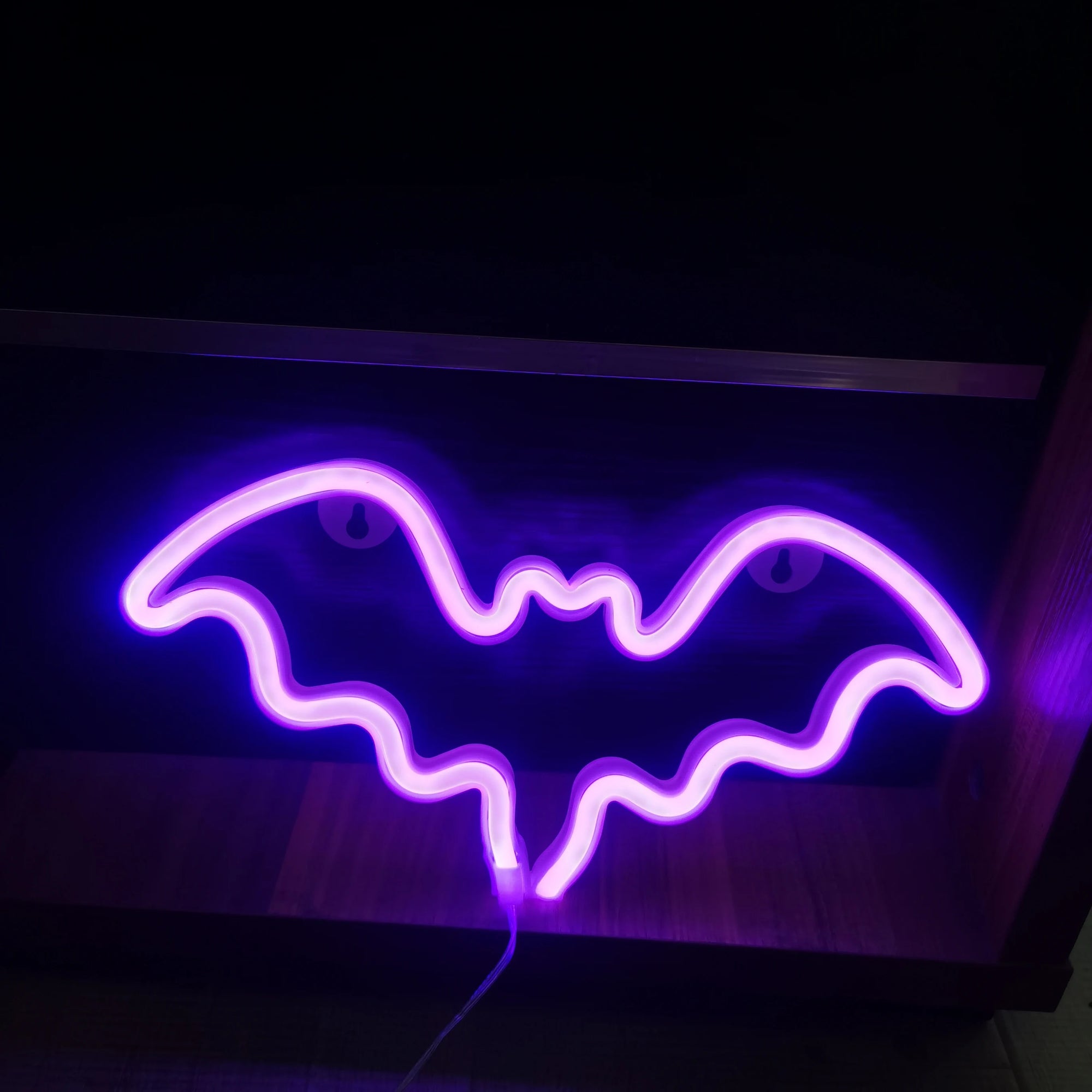 Halloween Bat Spirit LED Neon Wall Decor for Party Gift - Terrifying Atmosphere - USB or Battery Powered - product image 21