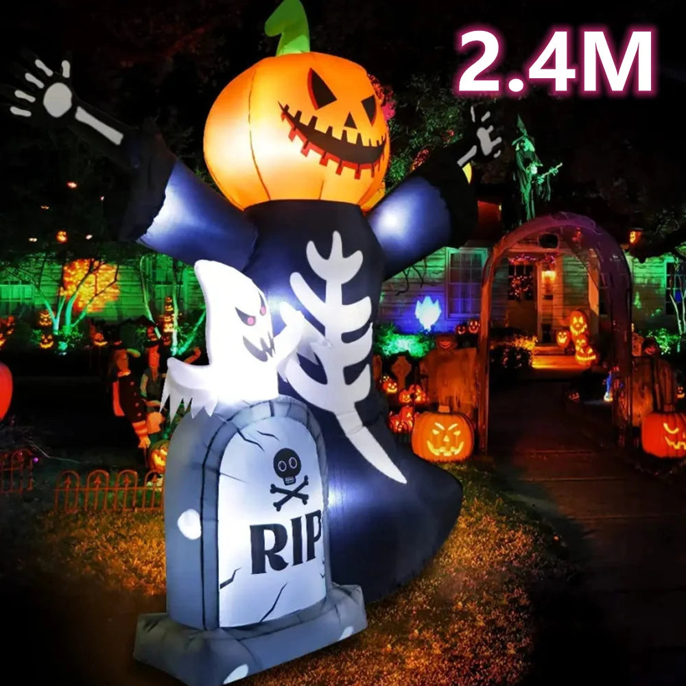 5/8FT Inflatable Decor Tombstone Ghost Pumpkin Skull Decoration