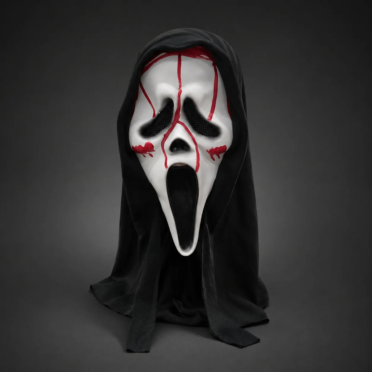 Ghost Face Scream Mask with Black Hood Latex Scary Mask Halloween Cosplay Party Haunted House Costume Prop - product image 5