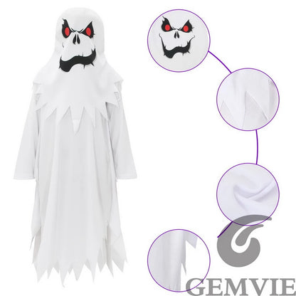 Kids' Ghost White Scary Suit Costume - alternate view 4